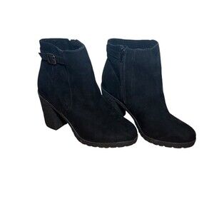 Lane Bryant High Heel Side Zip Suede Ankle Boot Size 11 NEW